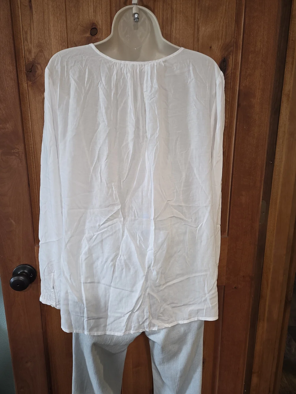 Michael Kors White Tunic with Teal‎ Embroidery